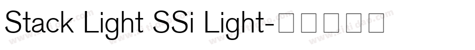 Stack Light SSi Light字体转换